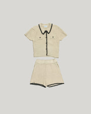 Bicolor summer knit set up