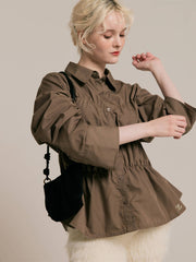 【9/25 19:00~】Shirring wide sleeve shirt