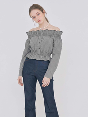 【4/16 OPEN】Bell sleeve off shoulder blouse
