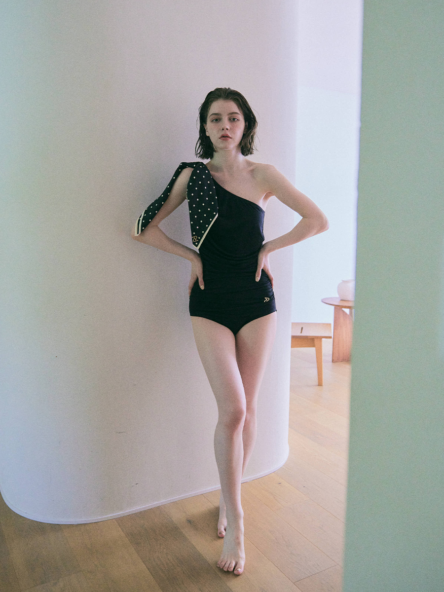 【6/18 OPEN】dot scarf drape swimsuit