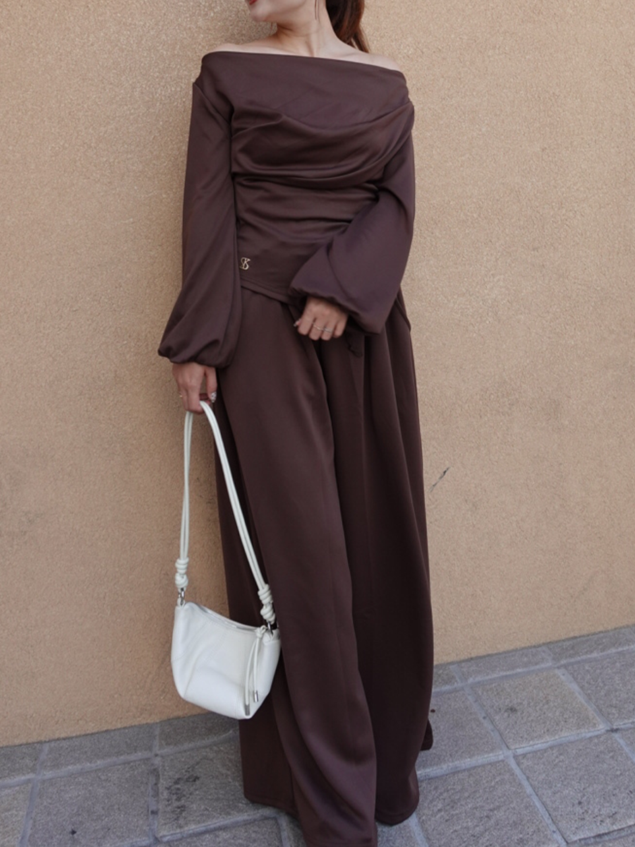 【残り3点】【9/24 OPEN】Drape offshoulder set up