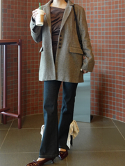 【9/24 OPEN】Checked tailored jacket