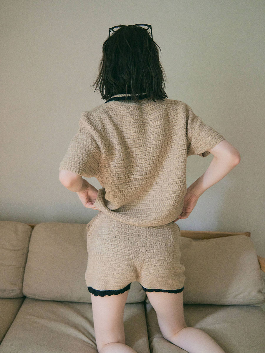 【残り2点】Bicolor summer knit set up