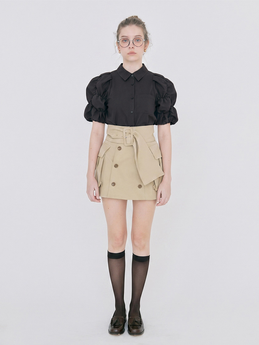 【4/23 OPEN】Whip cream sleeves shirt