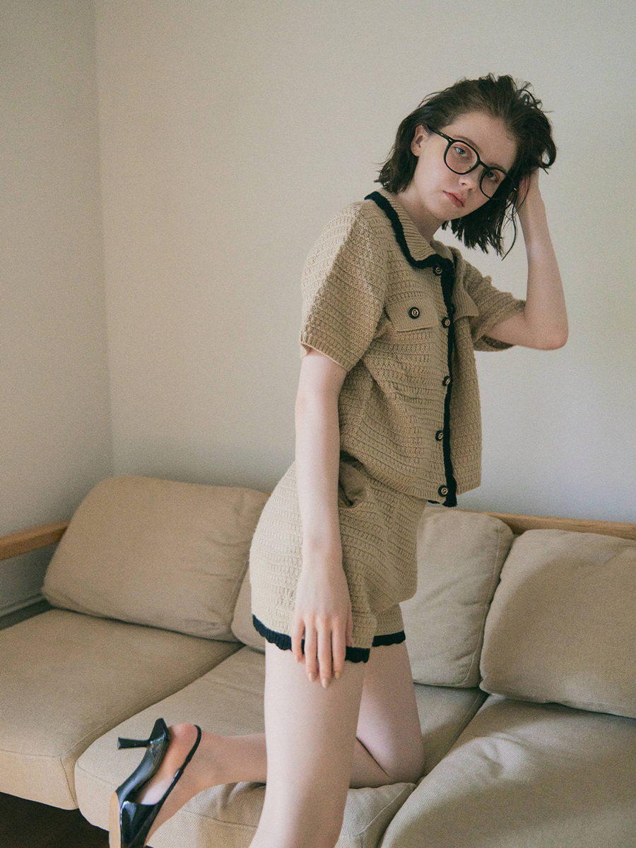 【残り2点】Bicolor summer knit set up