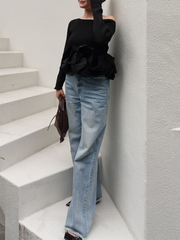 【8/27 OPEN】Camellia frill knit tops