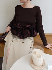 【8/27 OPEN】Camellia frill knit tops