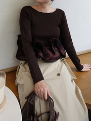 【8/27 OPEN】Camellia frill knit tops