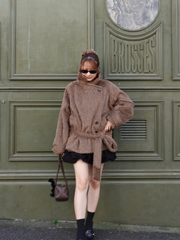 【10/22 OPEN】Shaggy belted box coat