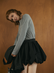 【10/8 OPEN】Suede balloon volume skirt