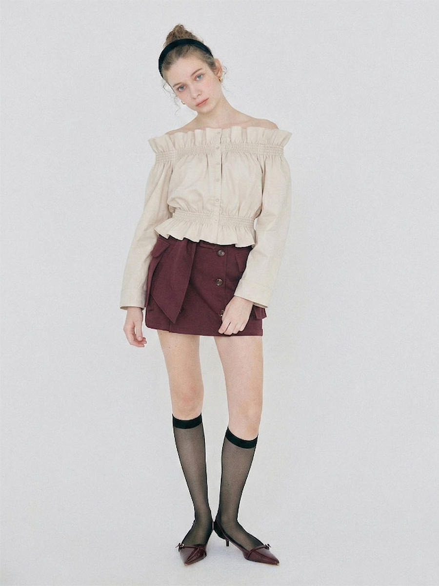 【4/16 OPEN】Bell sleeve off shoulder blouse