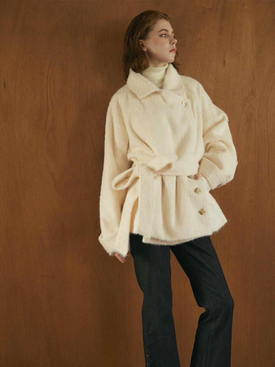 【10/22 OPEN】Shaggy belted box coat