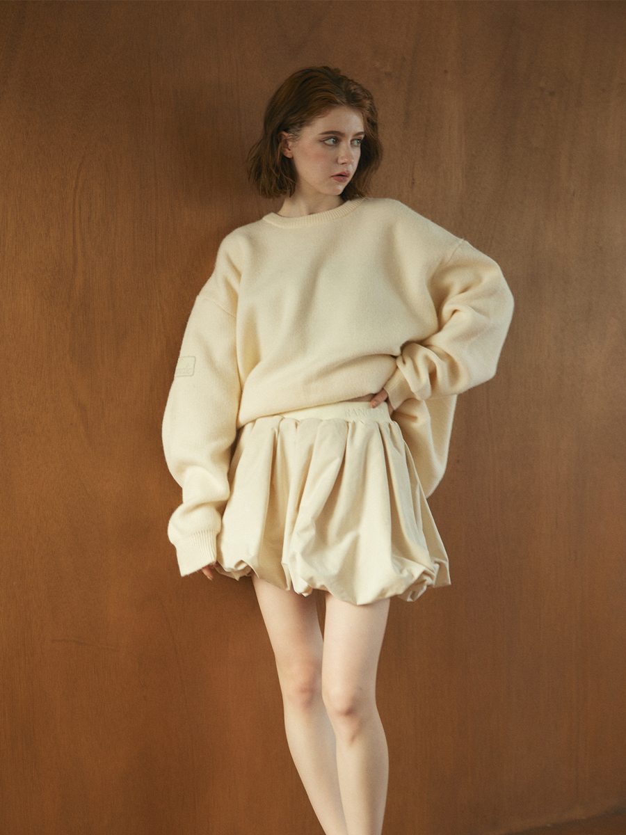【10/8 OPEN】Suede balloon volume skirt