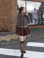 【9/17 OPEN】Shaggy switch knit zip top