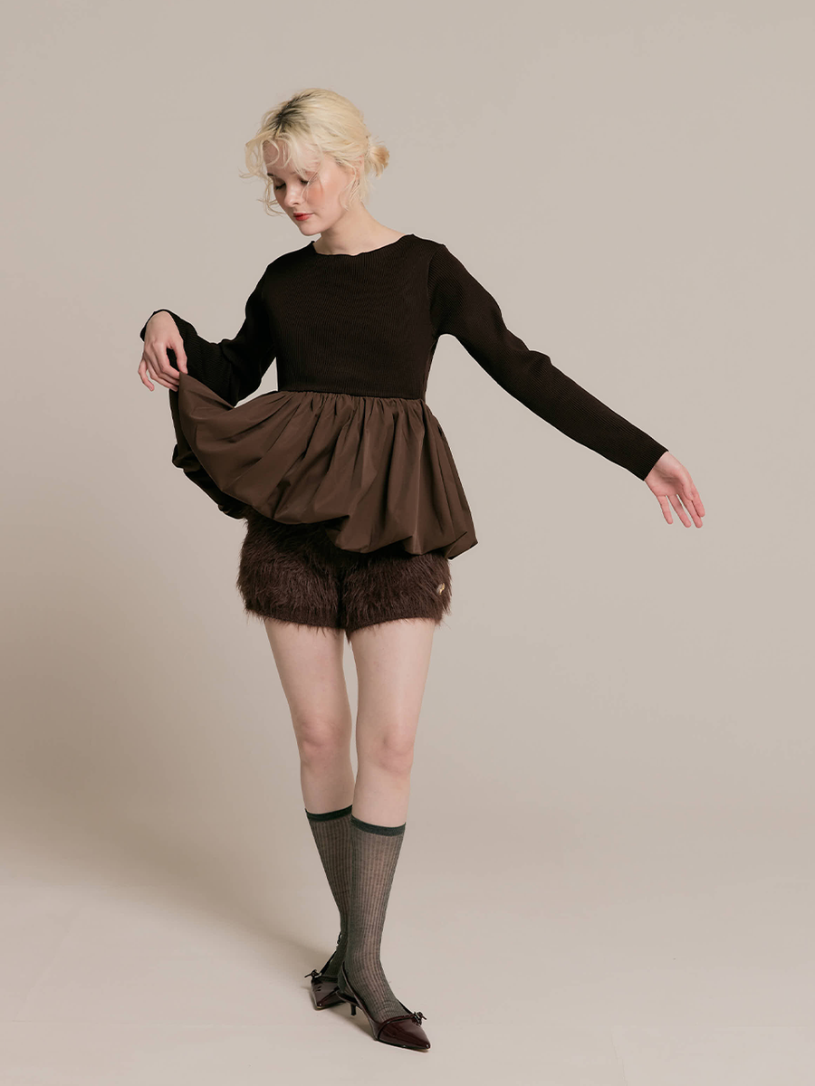 2way peplum balloon tops