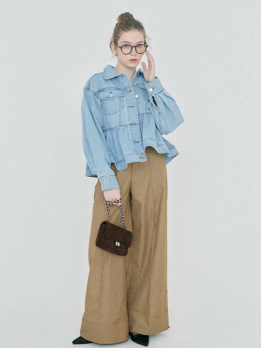 【2/19 OPEN】Chérie peplum denim jacket