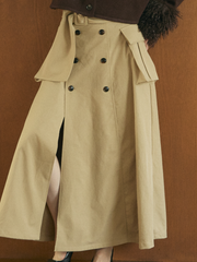 Slit cargo trench skirt
