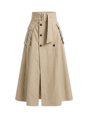 【9/10 OPEN】Slit cargo trench skirt