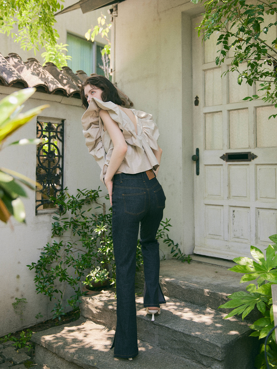 【Best Seller】Ashimore ribbon denim pants（renewal）