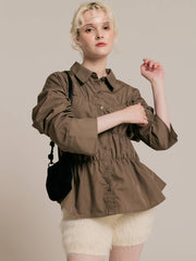 【9/25 19:00~】Shirring wide sleeve shirt