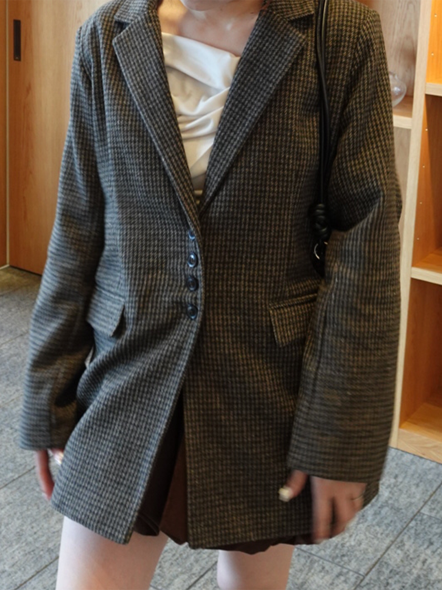 【9/24 OPEN】Checked tailored jacket