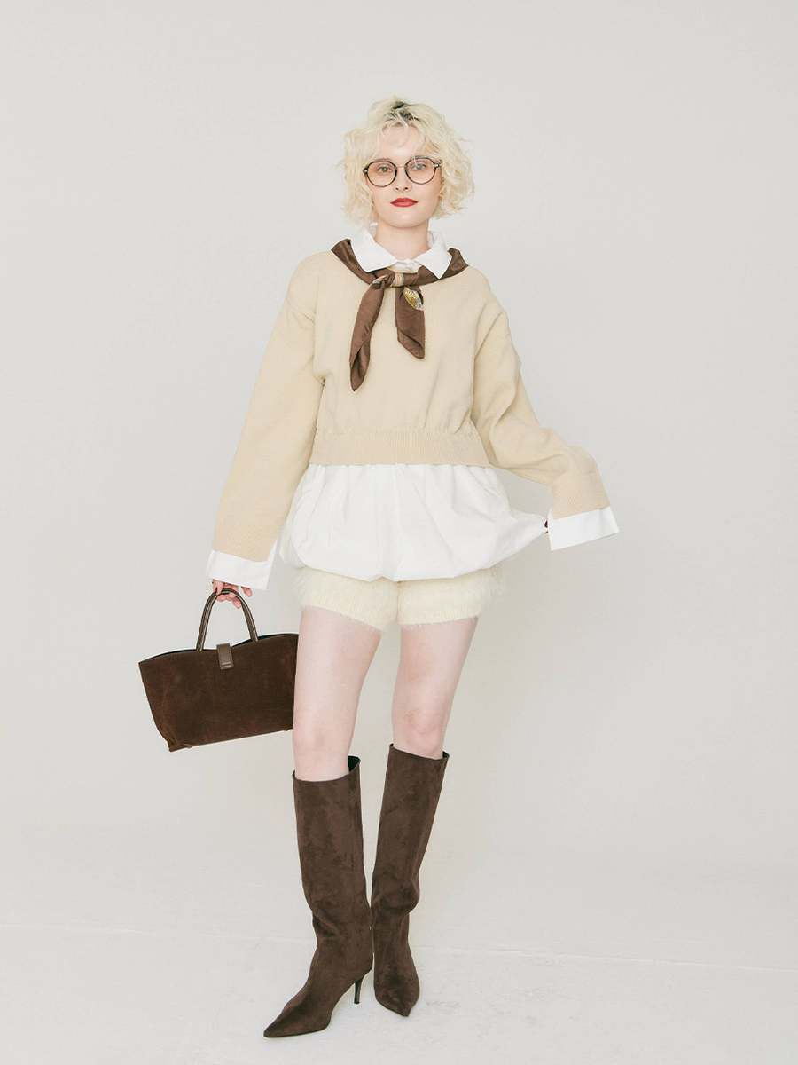 Docking balloon shirt dress