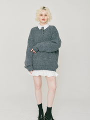 【12/18 OPEN】Unisex henley mochi knit
