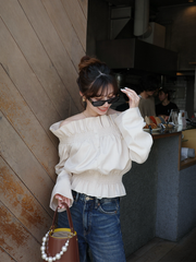 【4/16 OPEN】Bell sleeve off shoulder blouse