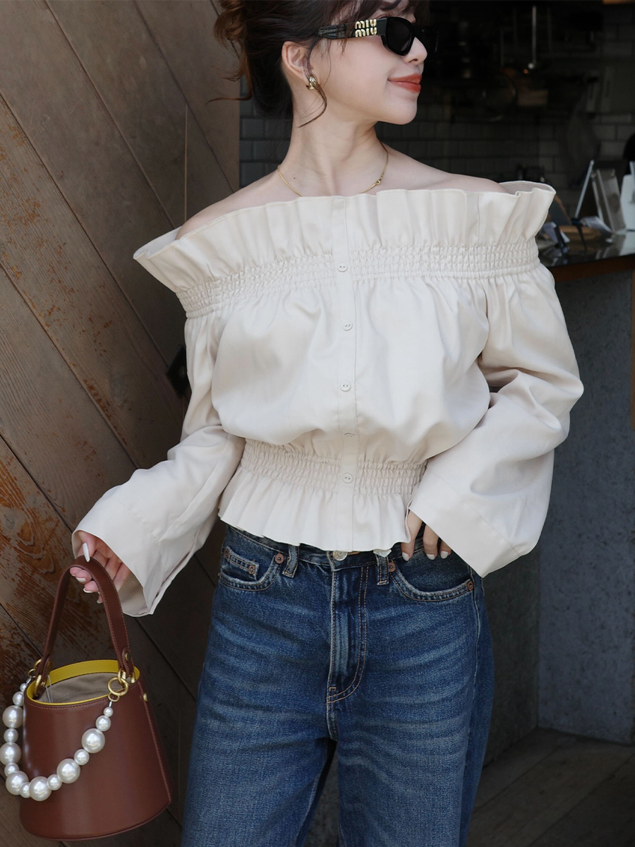 【4/16 OPEN】Bell sleeve off shoulder blouse
