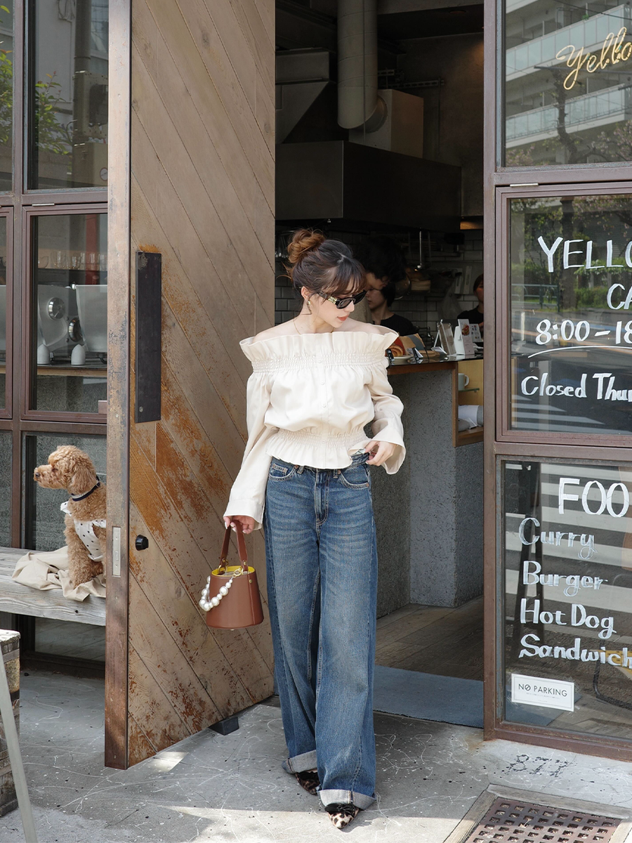 【4/16 OPEN】Bell sleeve off shoulder blouse