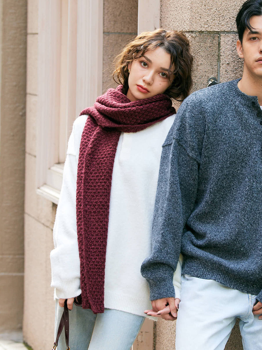 【12/18 OPEN】Unisex henley mochi knit