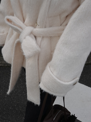 【10/22 OPEN】Shaggy belted box coat