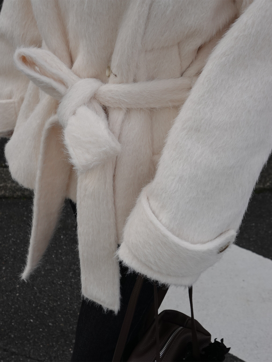 【10/22 OPEN】Shaggy belted box coat