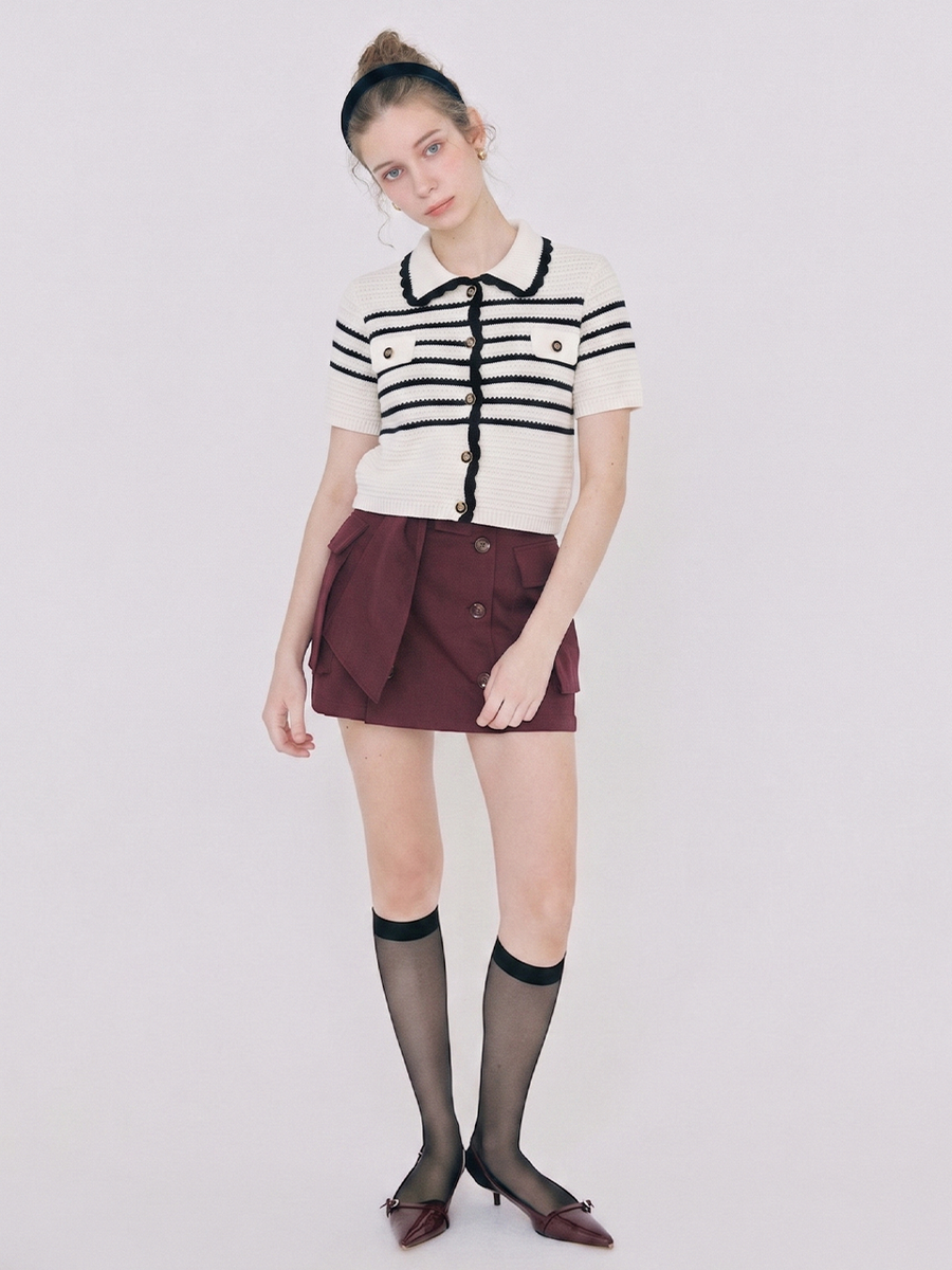 Iconic mini trench skirt