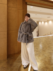 【10/22 OPEN】Shaggy belted box coat
