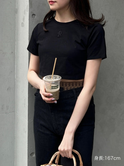 cropped back open T-shirt