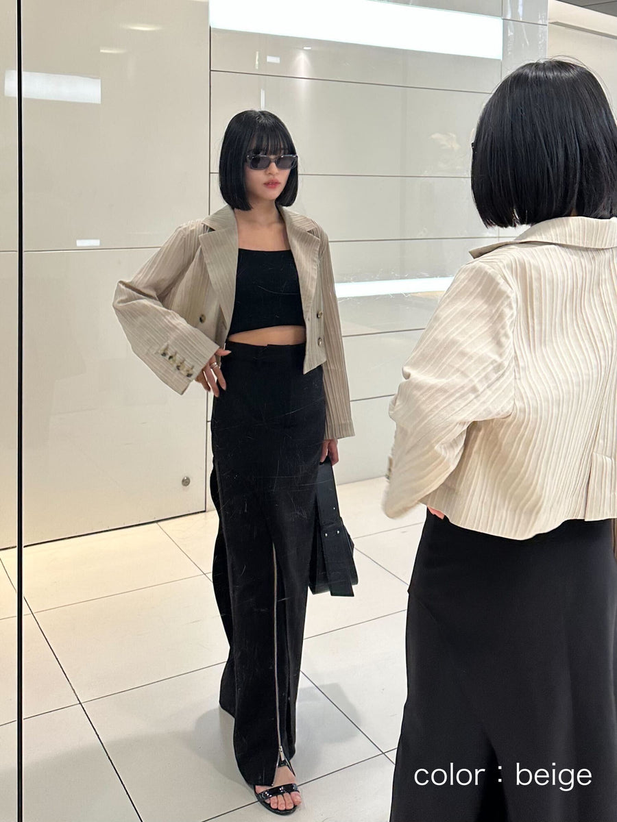bumpy cropped jacket