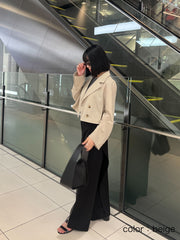 bumpy cropped jacket