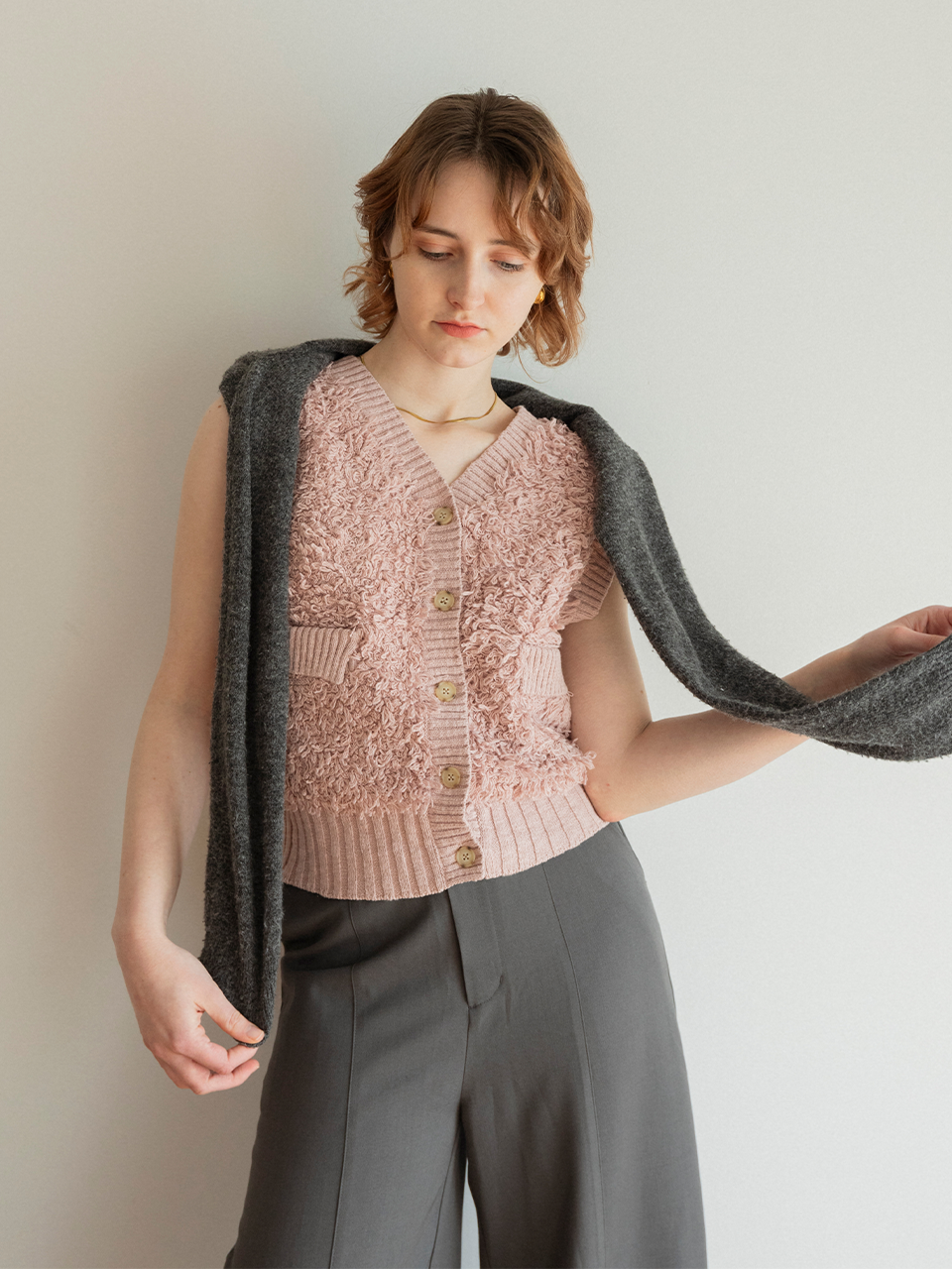 Poodle loopyarn gilet