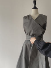 taffeta cache coeur blouse