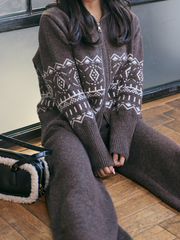 【11/5OPEN】Nordic zip knit set up