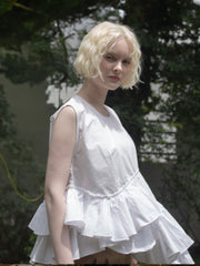 【残り2点】Ruffled peplum blouse