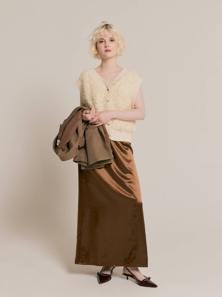 Satin slip skirt