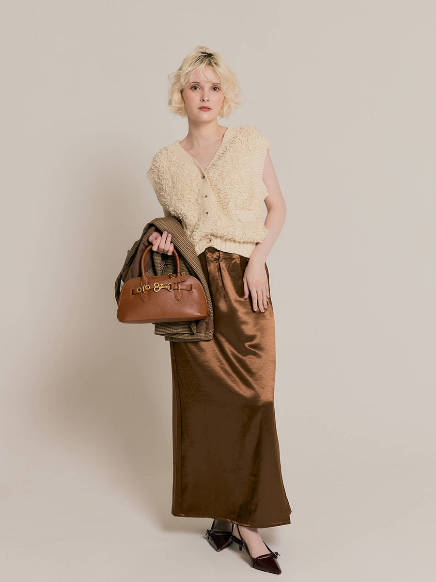 Satin slip skirt