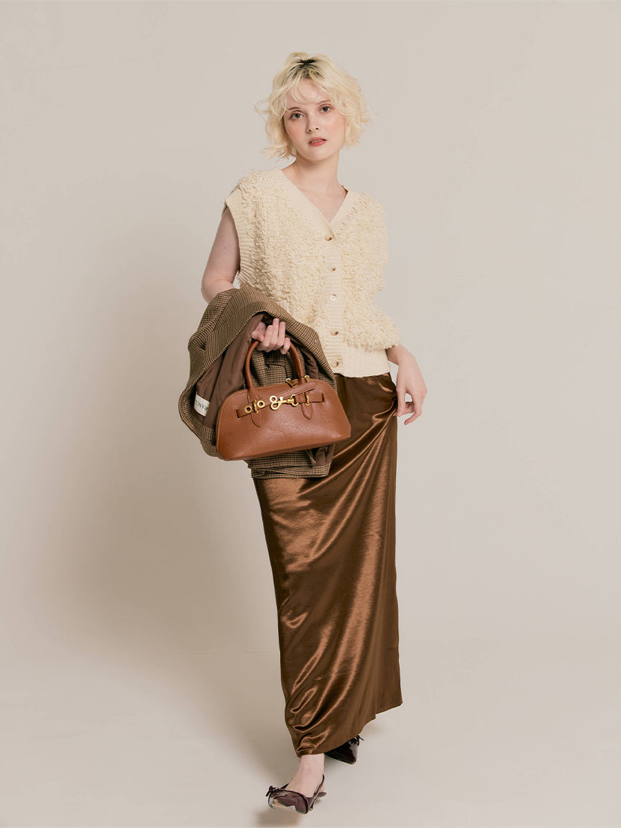 Satin slip skirt
