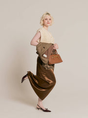 Satin slip skirt
