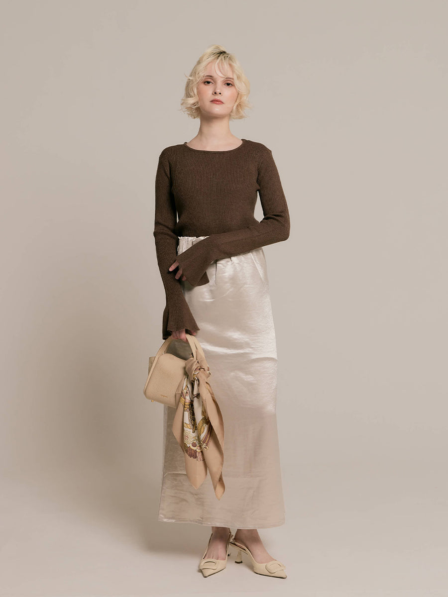 Satin slip skirt