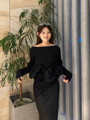 【8/27 OPEN】Camellia frill knit tops
