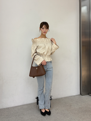 【4/16 OPEN】Bell sleeve off shoulder blouse