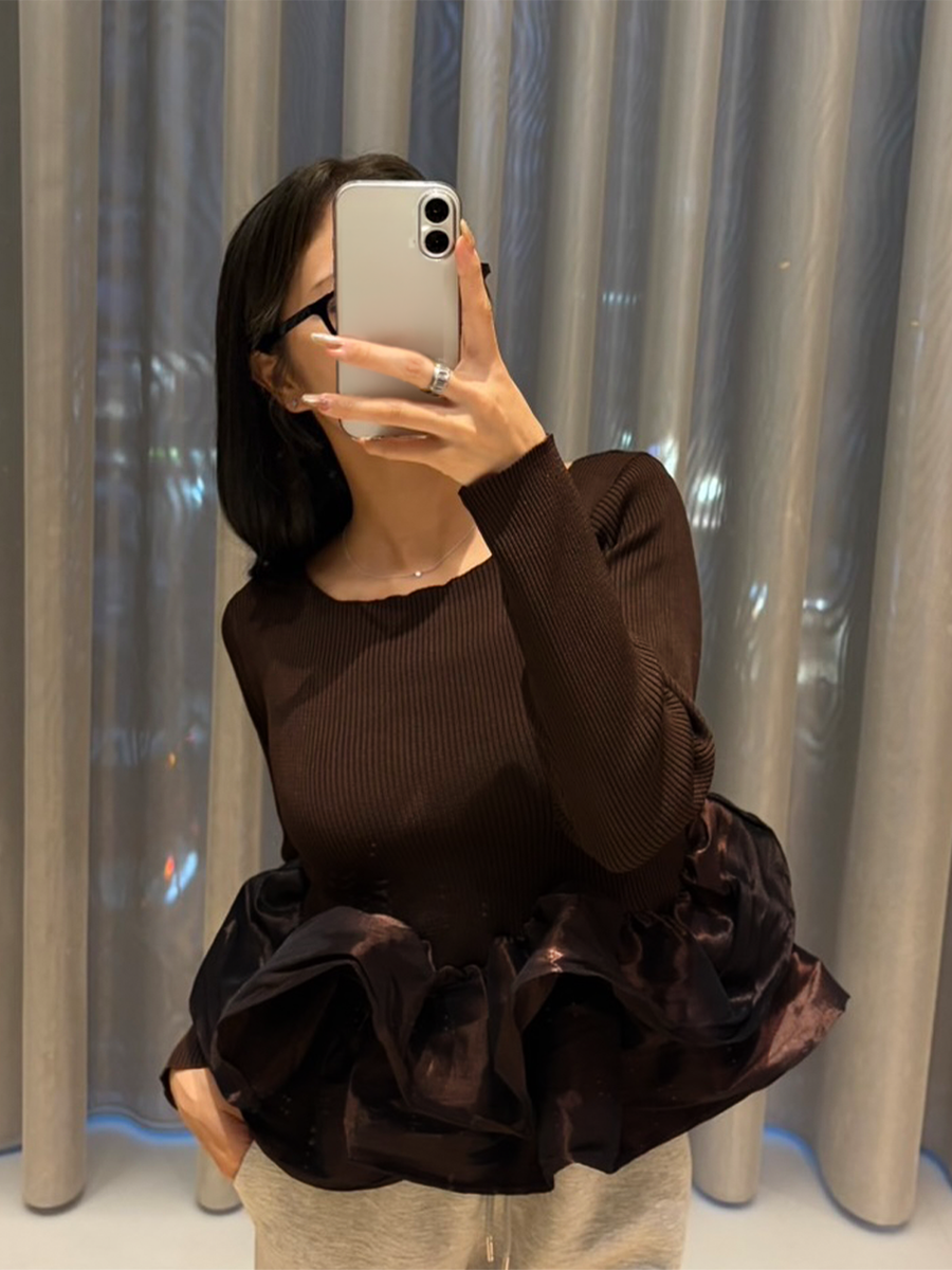 【8/27 OPEN】Camellia frill knit tops